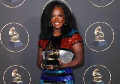 Viola Davis with her Grammy Award/Recording Academy