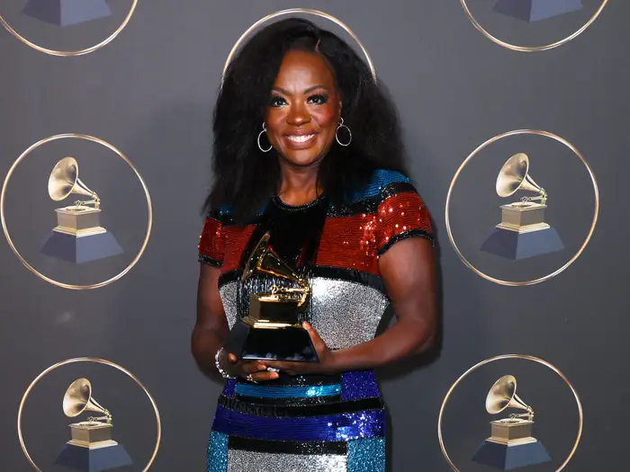 Viola Davis with her Grammy Award/Recording Academy