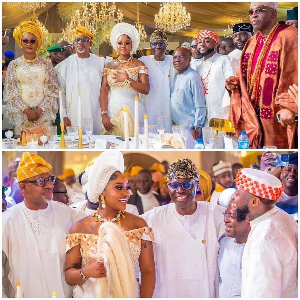 Dignitaries including Lagos State Governor Babajide Sanwo-Olu at the wedding