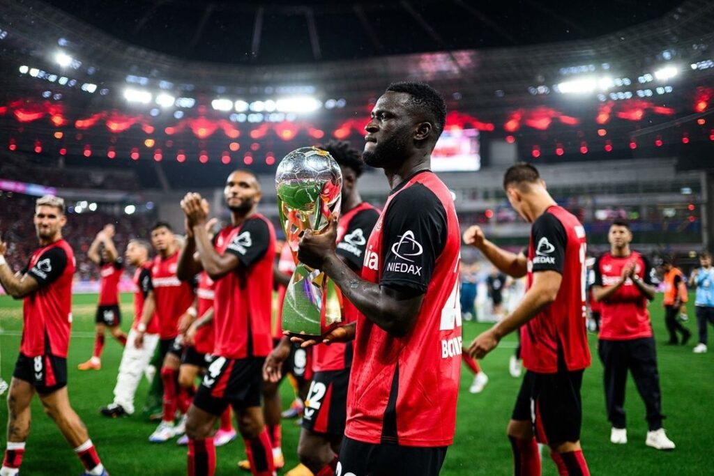 Boniface won the DFP Pokal with Leverkusen on Saturday/Instagram