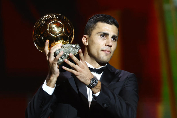 Rodri is the first player in the English Premier League to win the award since Cristiano Ronaldo in 2008/Ballon d'Or