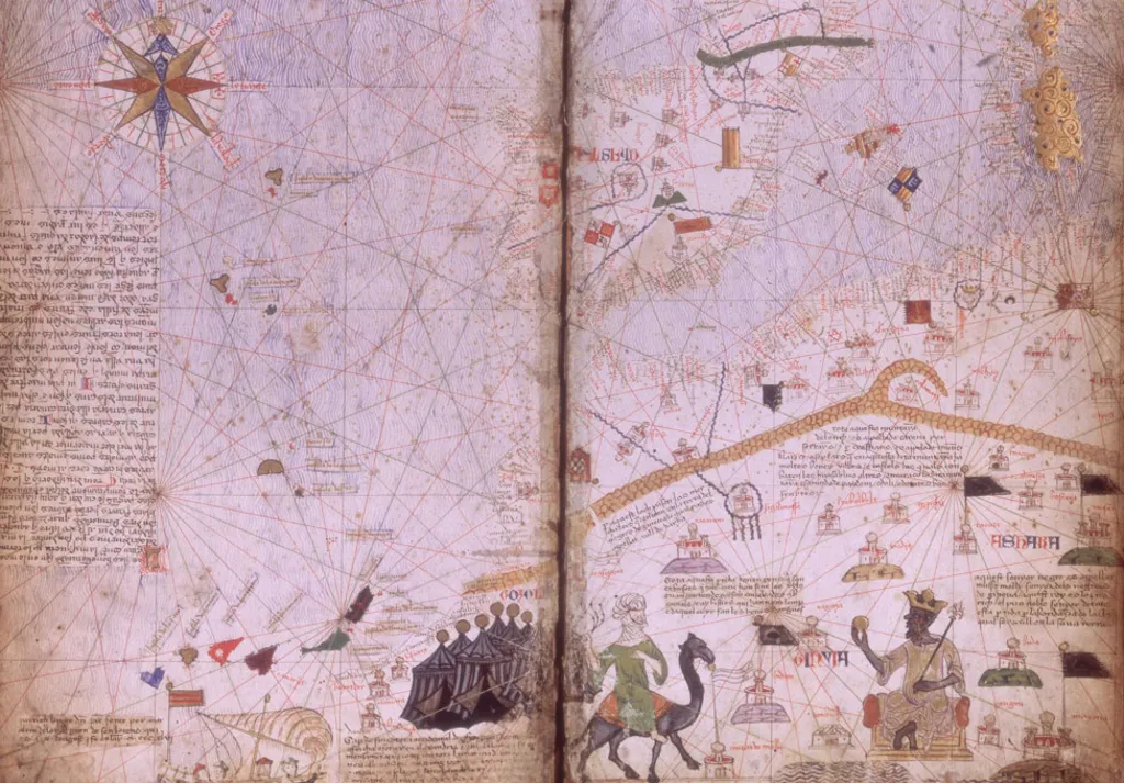 The trip to Mecca helped put Mali and Mansa Musa on the map - a photocopy of the Catalan Atlas map from 1375 - Getty Images