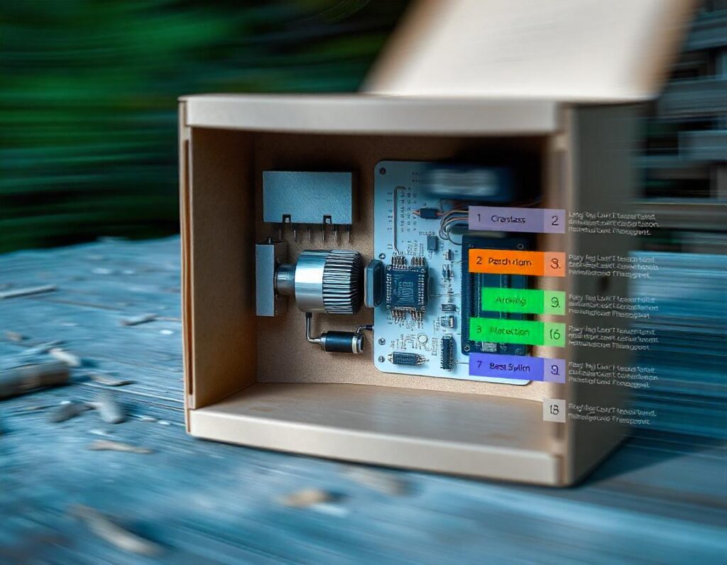 Technical diagram of the Brown Box's internal components