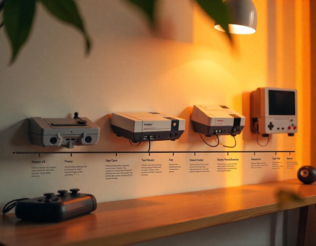 Timeline showing evolution from Odyssey to modern consoles