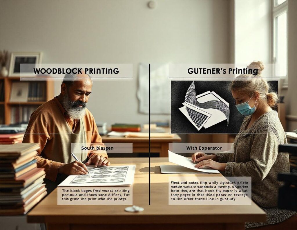 Comparison of Previous Printing Methods vs. Gutenberg's Innovation