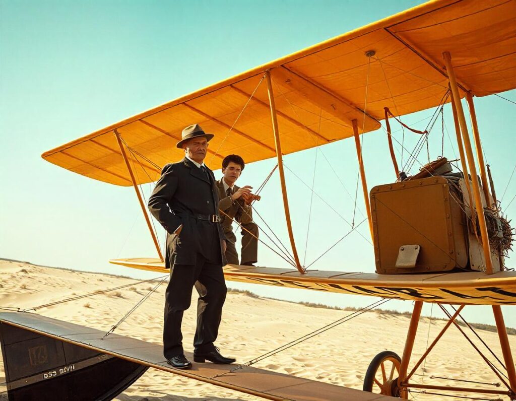 Wright brothers' first flight at Kitty Hawk