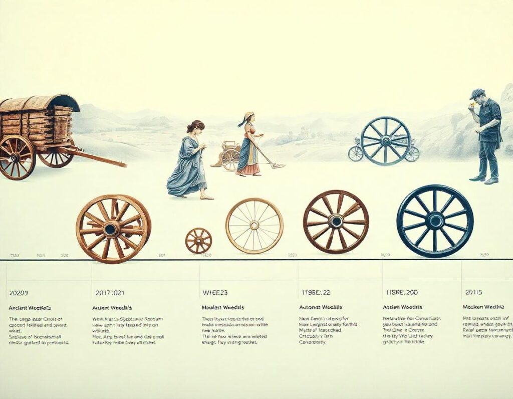 Timeline visualization of wheel evolution